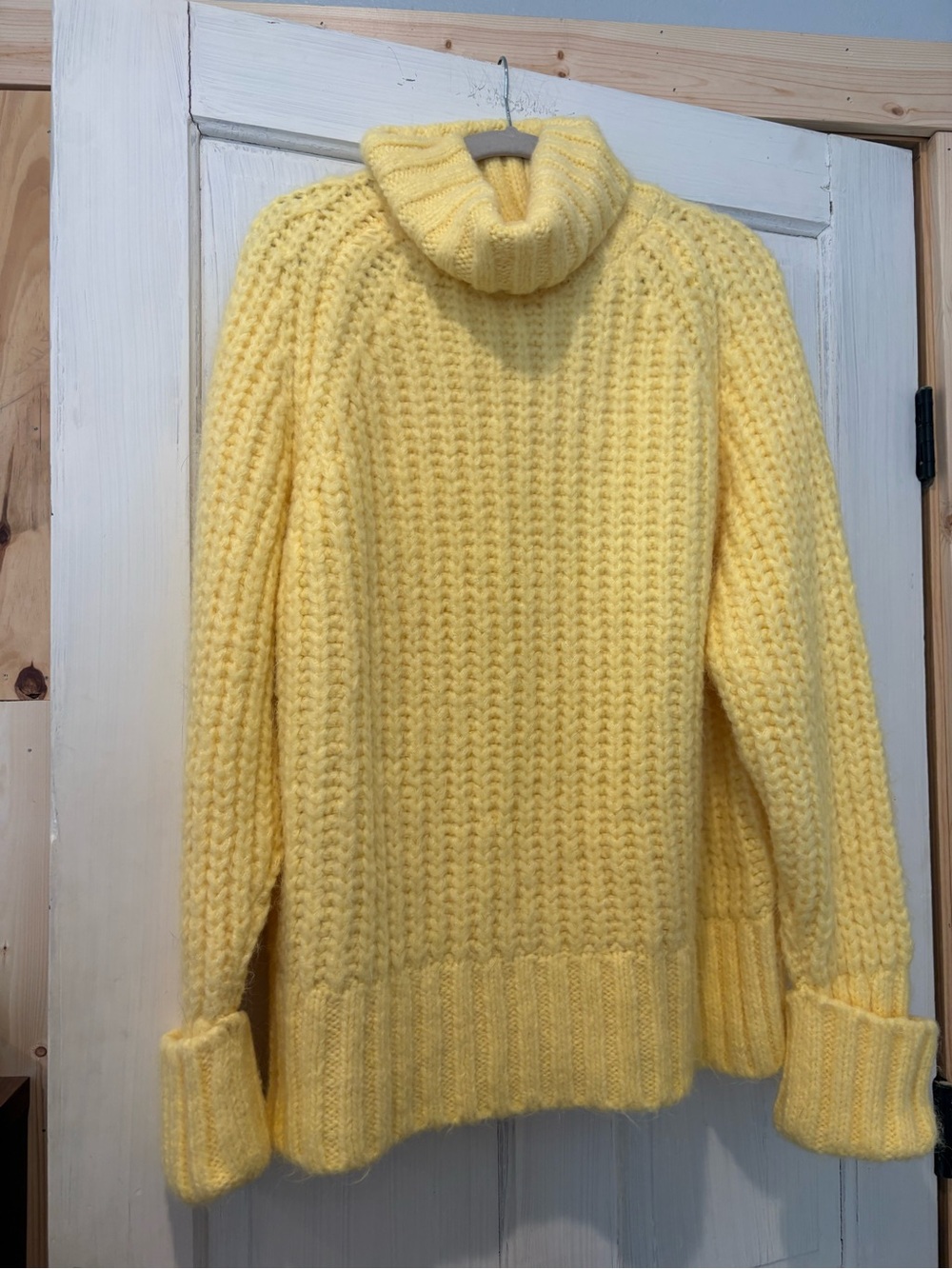 Anthropologie oversized Yellow Turtleneck Sweater